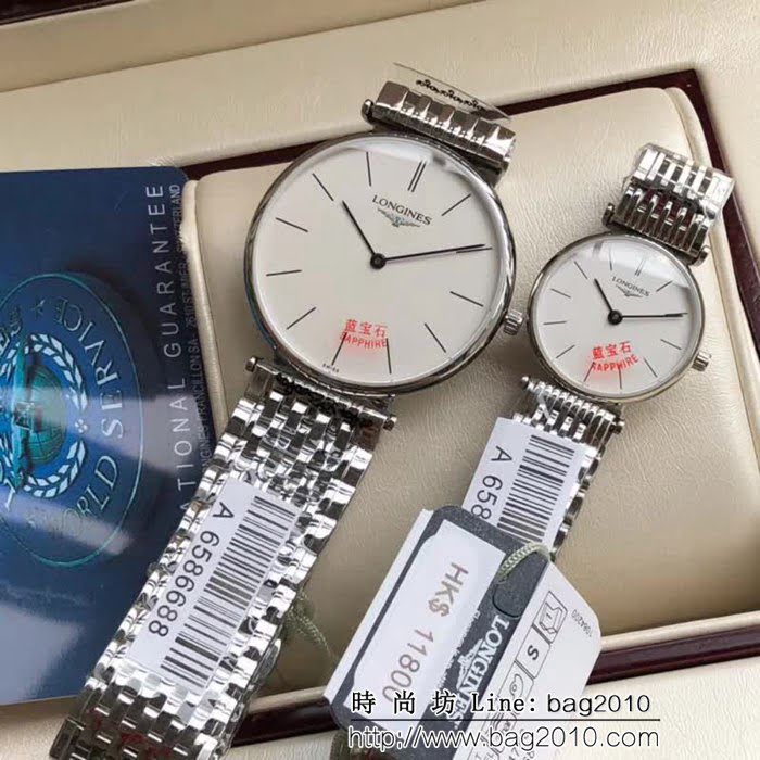 LONGINES浪琴 經典嘉嵐系列 情侶對表 WSS1228